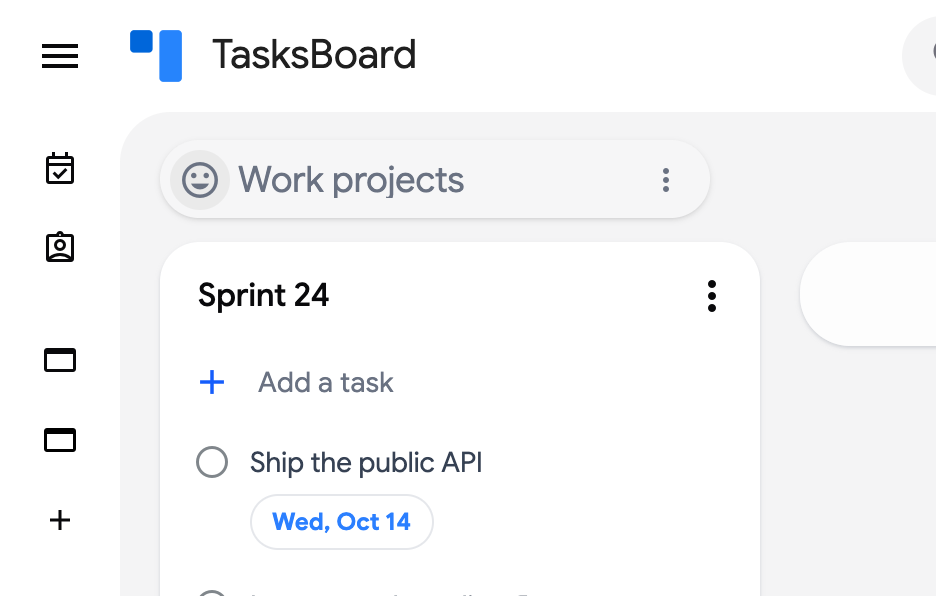 The board title being edited inline