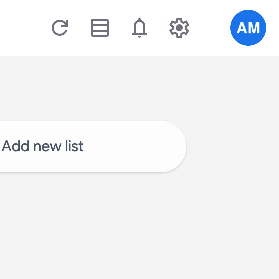 The TasksBoard header with the notifications bell next to the settings gear